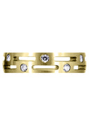 Yellow Gold Unique Mens Wedding Band | 0.6 Carats (Lawson)