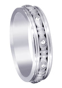 Diamond Mens Wedding Band | 0.1 Carats | Sand Blast Finish (Johnny)