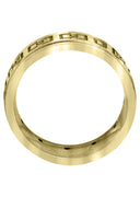 Yellow Gold Diamond Mens Wedding Band | 0.12 Carats | High Polish Finish (Edwin)