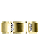 Yellow Gold Diamond Mens Wedding Band | 0.48 Carats (Kane)