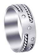 Diamond Mens Wedding Band | 0.09 Carats (Enrique)
