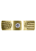Yellow Gold Diamond Mens Engagement Ring | 0.1 Carats (Damon)