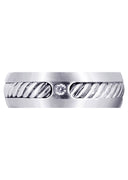 Diamond Mens Wedding Band | 0.07 Carats | Satin Finish (Julius)