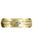 Yellow Gold Diamond Mens Engagement Ring | 0.28 Carats | Satin Finish (Barrett)