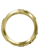 Yellow Gold Diamond Mens Wedding Band | 0.12 Carats | Satin Finish (Leon)