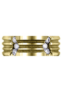 Yellow Gold Diamond Mens Wedding Band | 0.3 Carats | High Polish Finish (Clark)