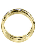 Yellow Gold Diamond Mens Wedding Band | 0.7 Carats (Milan)