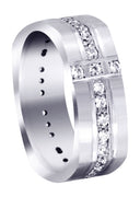 Diamond Mens Wedding Band | 0.51 Carats | Satin Finish (Tate)
