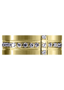 Yellow Gold Diamond Mens Wedding Band | 0.51 Carats | Satin Finish (Tate)