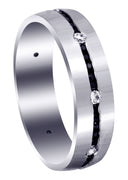 Diamond Mens Wedding Band | 0.24 Carats | Satin Finish (Malcolm)