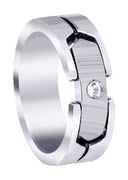 Diamond Mens Wedding Band | 0.07 Carats | Satin Finish (Porter)