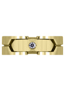 Yellow Gold Diamond Mens Wedding Band | 0.07 Carats | Satin Finish (Porter)