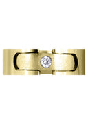 Yellow Gold Diamond Mens Wedding Band | 0.07 Carats | Satin Finish (Rory)