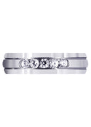 Diamond Mens Wedding Band | 0.35 Carats | Satin Finish (Gunnar)