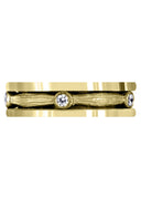 Yellow Gold Diamond Mens Wedding Band | 0.15 Carats | Sand Blast Finish (Leonel)