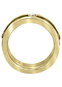 Yellow Gold Diamond Mens Wedding Band | 0.15 Carats | Sand Blast Finish (Leonel)