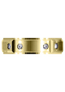 Yellow Gold Diamond Mens Wedding Band | 0.3 Carats | Satin Finish (Legend)