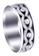 Unique Mens Wedding Band | 0.22 Carats | Sand Blast Finish (Phillip)