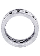 Unique Mens Wedding Band | 0.42 Carats | Satin Finish (Theo)