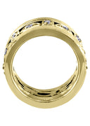 Yellow Gold Diamond Mens Wedding Band | 0.28 Carats | Satin Finish (Marcos)