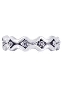 Diamond Unique Mens Wedding Band | 0.18 Carats | High Polish Finish (Bruce)