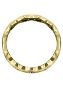 Yellow Gold Diamond Unique Mens Wedding Band | 0.18 Carats | High Polish Finish (Bruce)