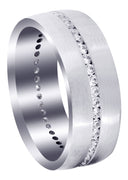 Diamond Mens Wedding Band | 1.41 Carats | Satin Finish (Russell)