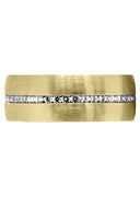 Yellow Gold Diamond Mens Wedding Band | 1.41 Carats | Satin Finish (Russell)