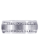 Diamond Mens Wedding Band | 1.68 Carats | Satin Finish (Ari)