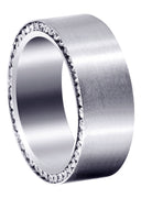 Diamond Mens Wedding Band | 1.88 Carats | Satin Finish (Eli)