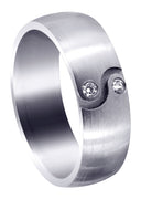 Diamond Mens Wedding Band | 0.06 Carats | Satin Finish (Kellan)