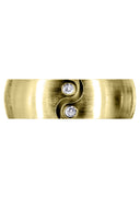 Yellow Gold Diamond Mens Wedding Band | 0.06 Carats | Satin Finish (Kellan)