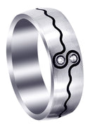Diamond Mens Wedding Band | 0.04 Carats | Satin Finish (Esteban)