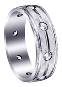 Diamond Mens Wedding Band | 0.56 Carats | Diamond Cut Finish (Jensen)