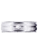Diamond Mens Wedding Band | 0.07 Carats | Diamond Cut Finish (Adan)