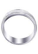 Diamond Mens Wedding Band | 0.21 Carats | Wire Matt Finish (Jay)