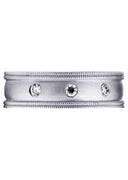 Diamond Mens Wedding Band | 0.15 Carats | Wire Matt Finish (Pablo)