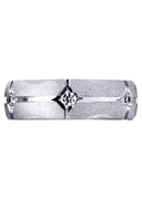Diamond Mens Wedding Band | 0.3 Carats | Wire Matt Finish (Brendan)