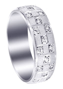 Diamond Mens Wedding Band | 0.17 Carats | Stone Finish (Prince)