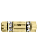 Yellow Gold Diamond Mens Wedding Band | 0.54 Carats | Wire Matt Finish (Kade)