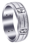 Diamond Mens Wedding Band | 0.48 Carats | Diamond Cut Finish (Derrick)