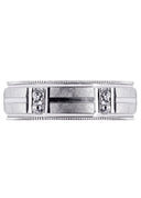 Diamond Mens Wedding Band | 0.48 Carats | Diamond Cut Finish (Derrick)