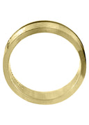 Yellow Gold Diamond Unique Mens Wedding Band | 0.05 Carats | Satin Finish (Romeo)