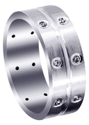 Diamond Mens Wedding Band | 0.24 Carats | High Polish Finish (Zaiden)