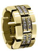 Yellow Gold Diamond Mens Wedding Band | 0.64 Carats | High Polish Finish (Ruben)
