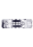 Diamond Mens Wedding Band | 0.6 Carats | Satin / High Polish Finish (Aden)