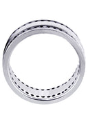 Mens Black Wedding Band | 1.6 Carats | Satin / High Polish Finish (Orion)