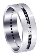 Diamond Mens Wedding Band | 0.8 Carats | Satin Finish (Pedro)