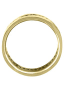 Yellow Gold Diamond Mens Wedding Band | 0.8 Carats | Satin Finish (Pedro)