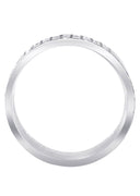 Diamond Unique Mens Wedding Band | 0.38 Carats | Satin Finish (Muhammad)